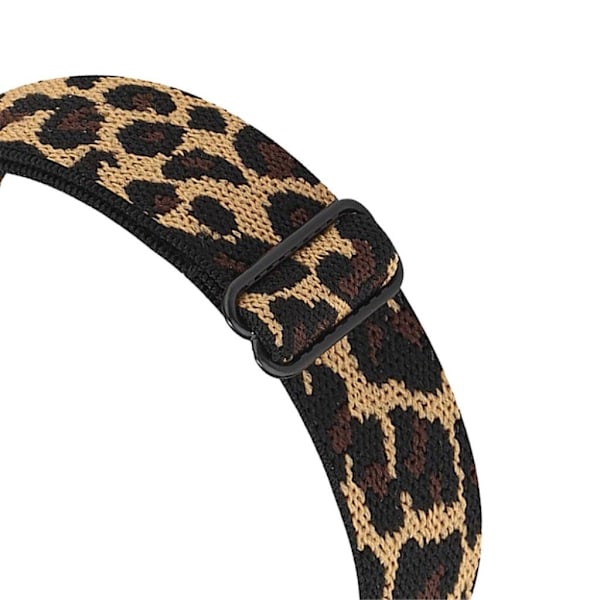 Elastisk klokkerem i nylon til Fitbit Luxe - Leopardmønster Yellow