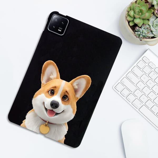 Xiaomi Pad 6 Pro / Pad 6 Case Pattern Printing Slim Flexible Tablet Protective Cover - Garfield Cat Brown