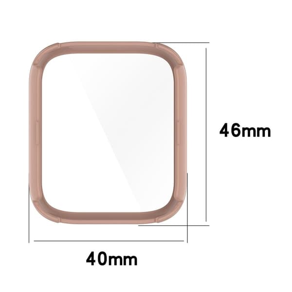 iTouch Air 3 Protective Frame with Tempered Glass Screen Film Smart Watch Hard Bump Resistant Bumper Case - Ivory White Vit