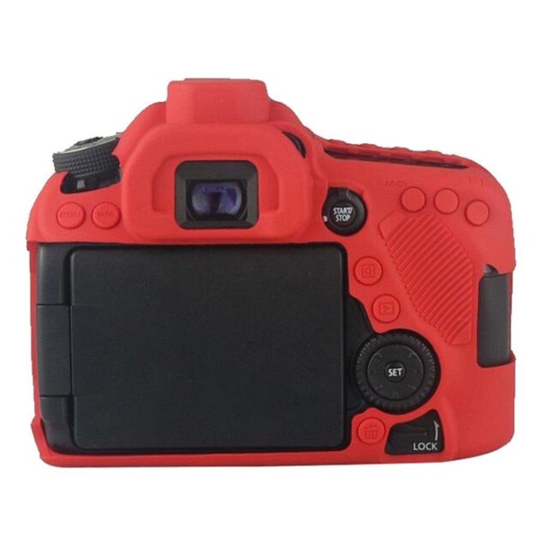Canon EOS 7D cover i silikone - Rød Red