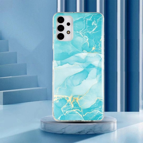Marble Samsung Galaxy A13 4G Etui - Grøn Green