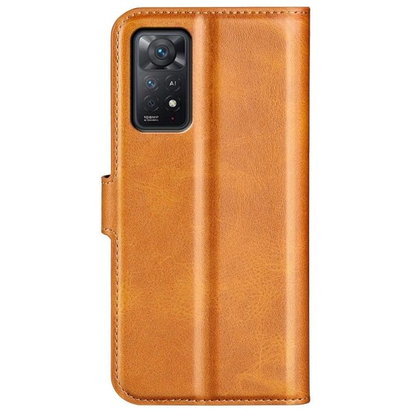 Xiaomi Redmi Note 11S 5G / Xiaomi Redmi Note 11 Pro nahkainen lompakokkotelo - Keltainen Yellow