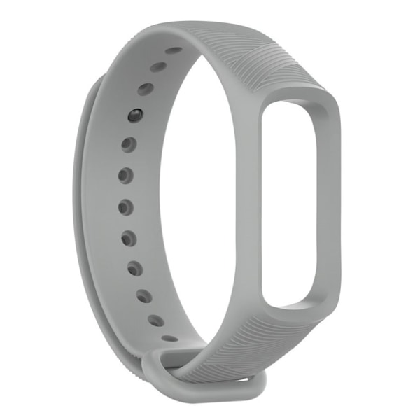 Samsung Galaxy Fit e klockarmband i silikon med twilldesign - Grå Silvergrå