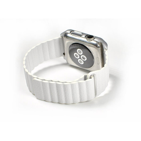Apple Watch serie 4 40mm split læderurrem - hvid White