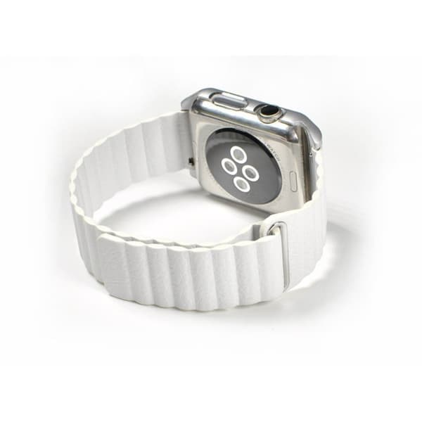 Apple Watch Series 4 40mm klockband av delat läder - Vit Vit