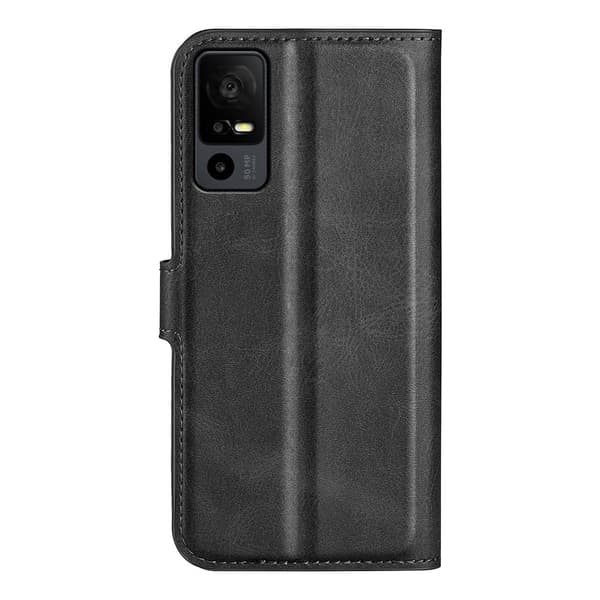 Lompakko Nahkakotelo For Tcl 40r - Musta Black