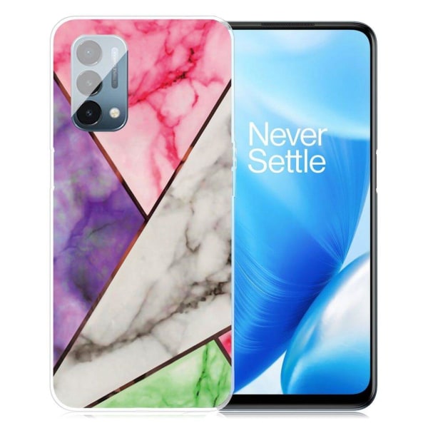 Marble design OnePlus Nord N200 5G cover - Lilla / Rosa / Hvid / Multicolor