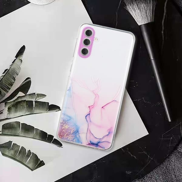 Marmordesign Samsung Galaxy S24 Plus deksel - Rosa Pink