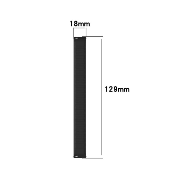 18 mm universellt elastiskt klockarmband i silikon - Ljusgrå / Ljusgrå Silvergrå