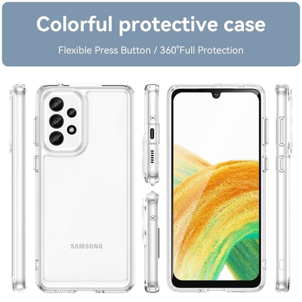 Samsung Galaxy A33 5G älykäs akryylikansi - Läpinäkyvä Transparent
