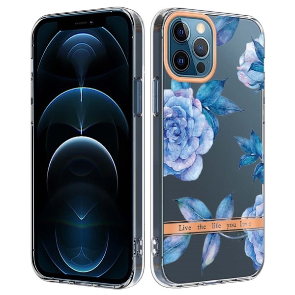 Supertunt och tåligt mjukfodral för iPhone 12 Pro Max - Blå Pion Blå