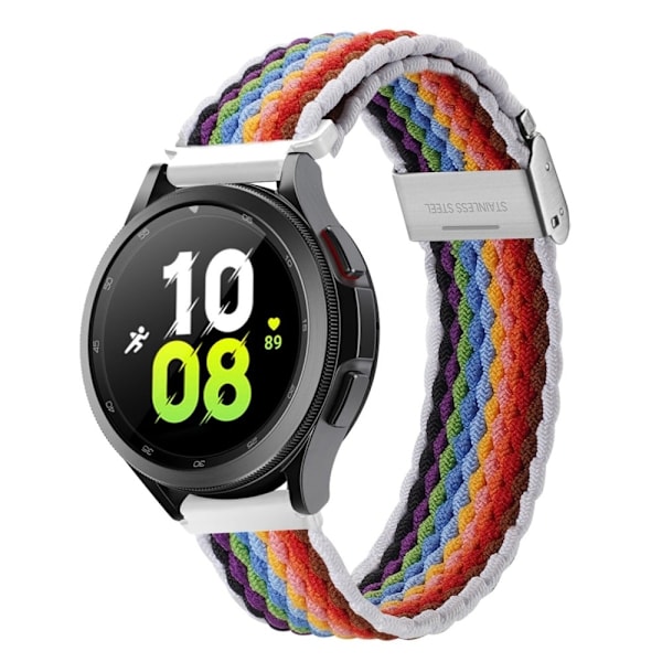 22 mm DUX DUCIS Universal klockarmband i elastisk nylon - Ljusa Ränder multifärg