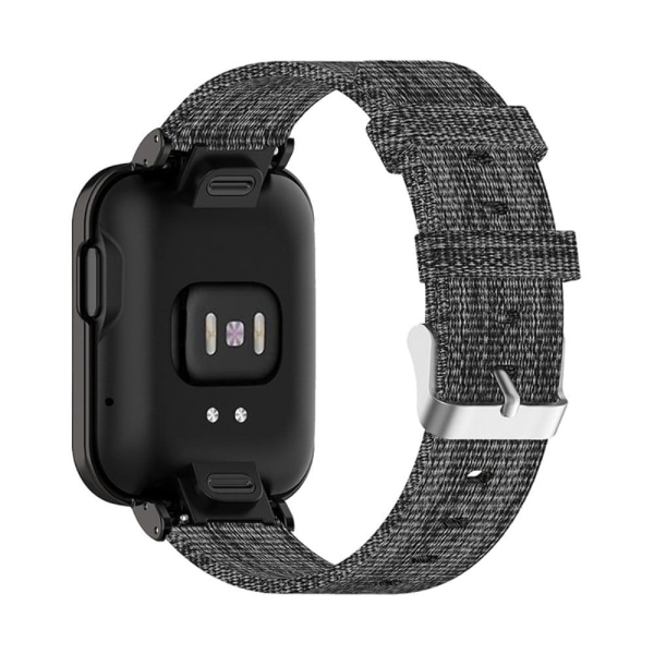 Xiaomi Mi Watch Lite / Redmi Watch nylon kankainen ranneke - Tummanharmaa Silver grey