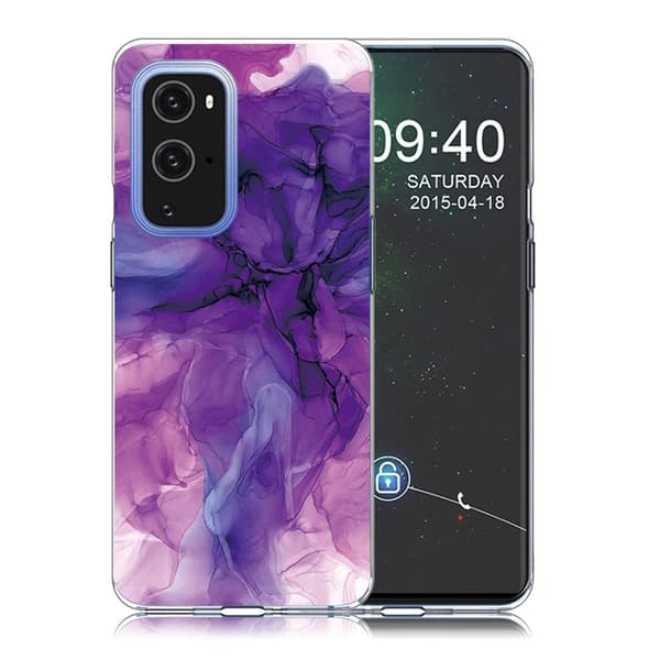Marble OnePlus 9 Pro Etui - Dreamy Lilla Klinkekule Purple