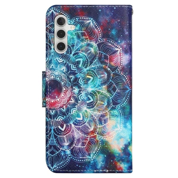 Wonderland Samsung Galaxy A14 Flip Etui - Starry Sky / Mandala Multicolor