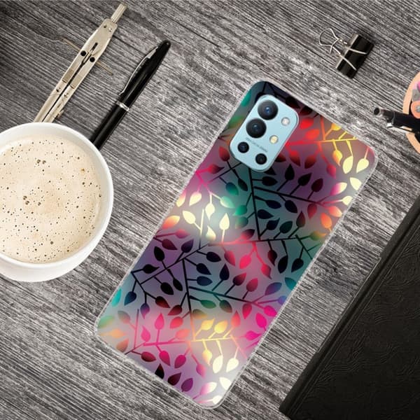 Deco OnePlus 9R Etui - Blad Mønster Multicolor