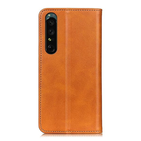 Äkta läder Sony Xperia 1 V fodral - Brun Brun