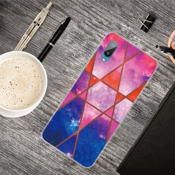 Marble Samsung Galaxy M02 / A02 Etui - Rose / Oransje / Blå Multicolor