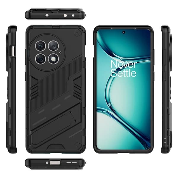 Stødsikker Hybrid Cover med A Moderne Touch til OnePlus Ace 2 Pro 5g - Sort Black