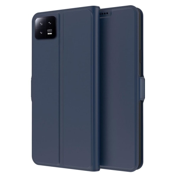 Smidigt och tunt PU-läder Xiaomi 13 fodral - Blå Blå
