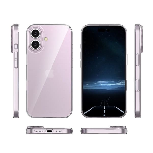 Ultratynt gjennomsiktig deksel for iPhone 16 Transparent