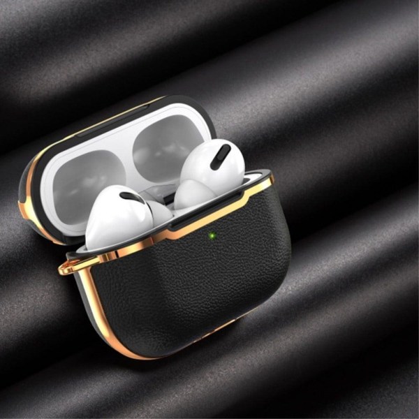 AirPods Pro 2 electroplating case with buckle - Blue / Silver Blå