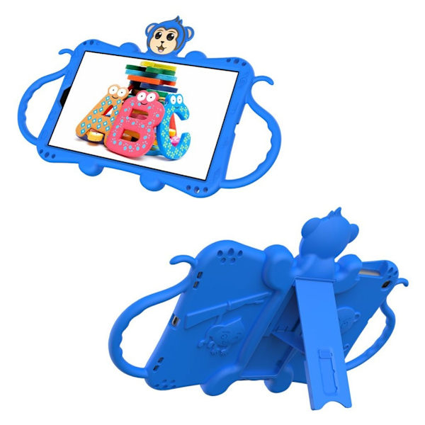 Monkey Stil Silikon Etui til Samsung Galaxy Tab A 10.1 (2019) - Blå Blue