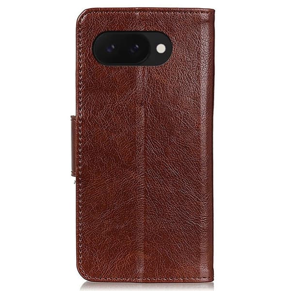 Neptunus Nahkainen Google Pixel 9a flip kuoret - Ruskea Brown