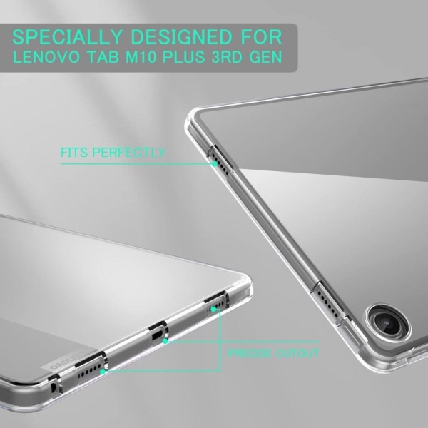 Frosted semi-transparent cover for Lenovo Tab M10 Plus (Gen 3) - Transparent