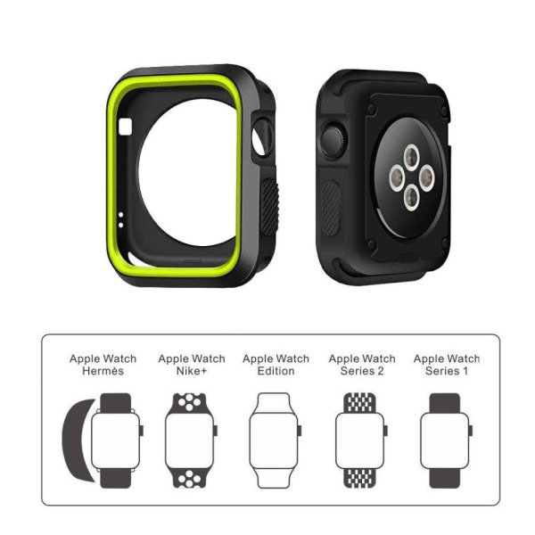 Apple Watch 38mm Miljövänligt skal - Svart grön Grön