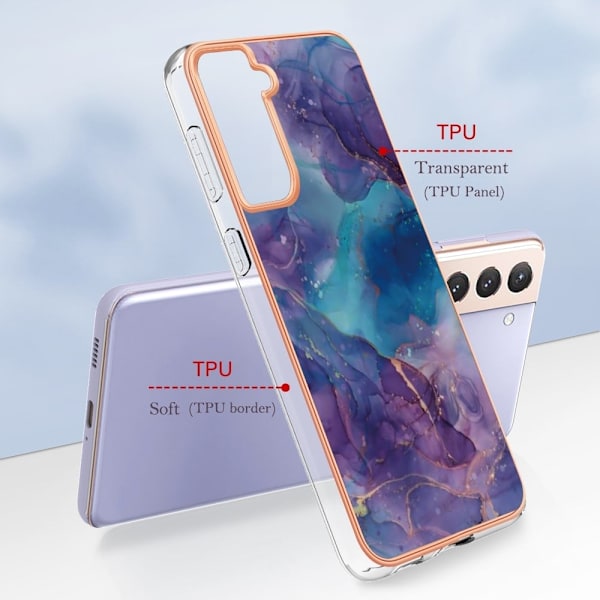 Marmormotiv Samsung Galaxy S21 Plus 5G skal - Lila Lila
