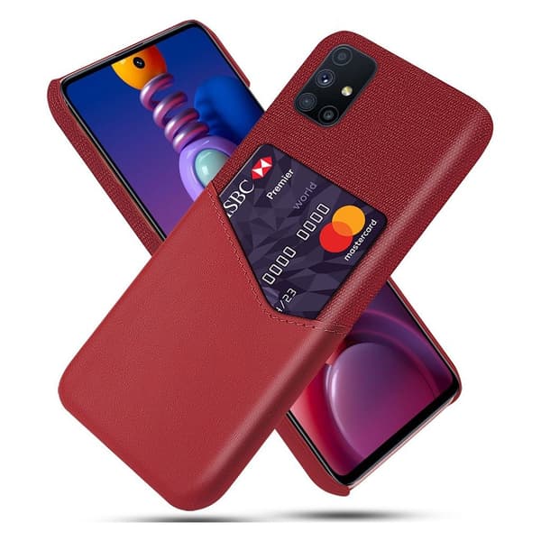 Bofink Samsung Galaxy M51 korttikotelo - Punainen Red