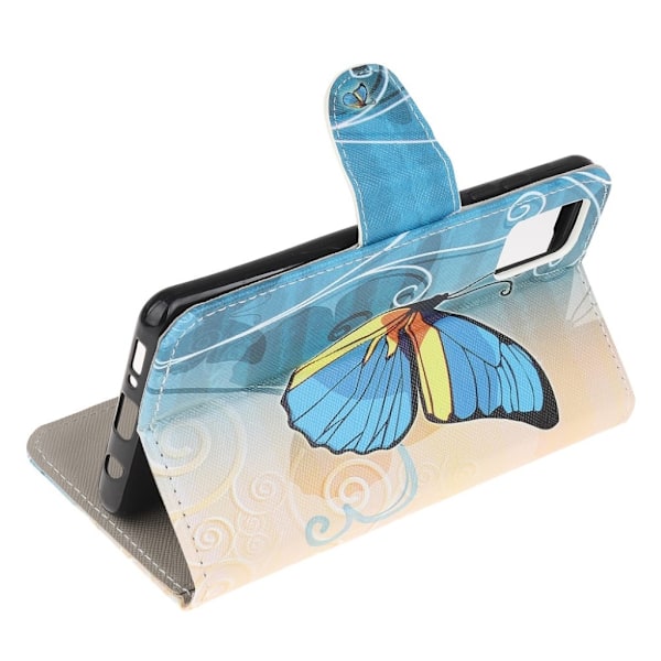 Wonderland Motorola Moto G100 Flip etui - Blå sommerfugl Blue