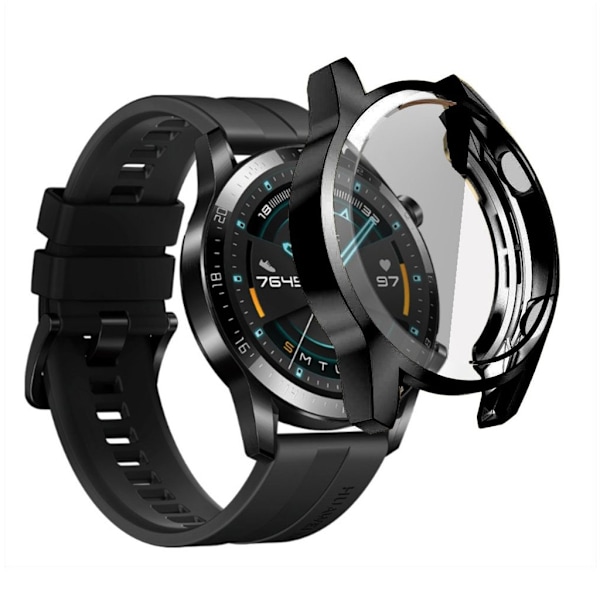 Huawei Watch GT 2 46mm galvaniseret etui - Sort Black