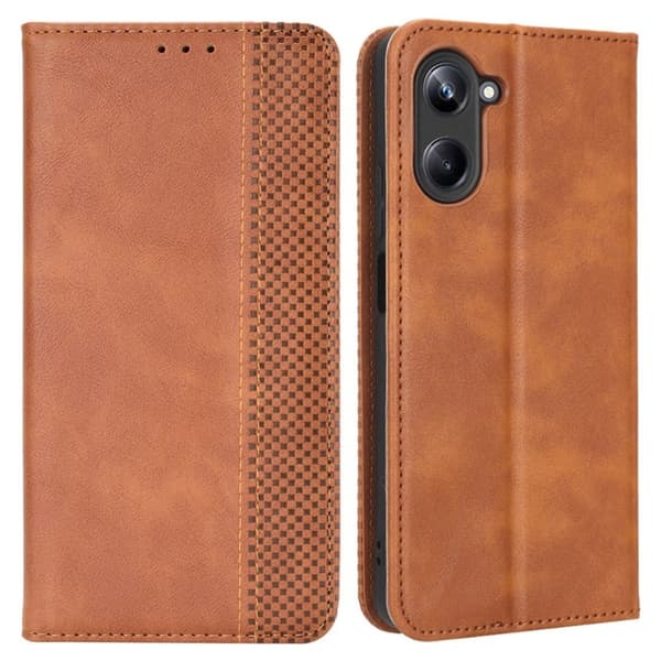 Bofink Vintage Realme 10 Pro Læder Etui - Brun Brown