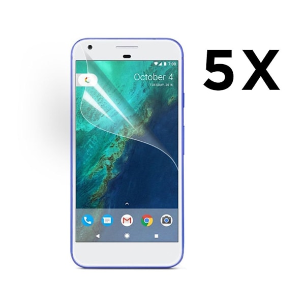 Google Pixel XL skjermbeskytter - 5pk Transparent