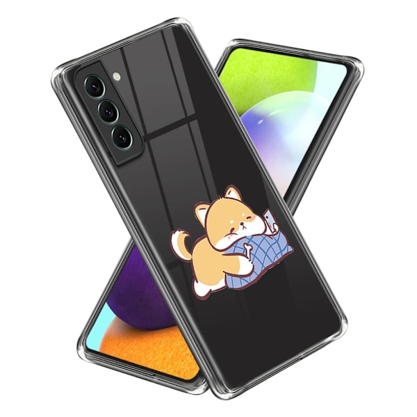 Deco Samsung Galaxy S23 Etui - Blue Pillow Hund Brown