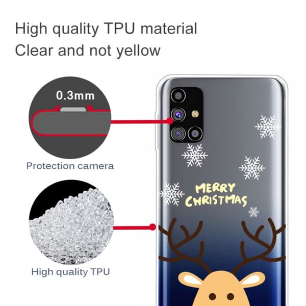Juletaske til Samsung Galaxy M31s - Sød Elg Brown