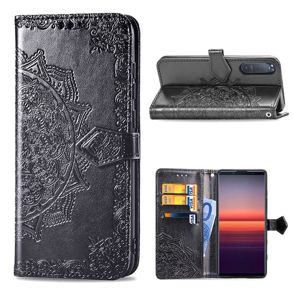 Mandala Sony Xperia 5 II Flippetui - Svart Black