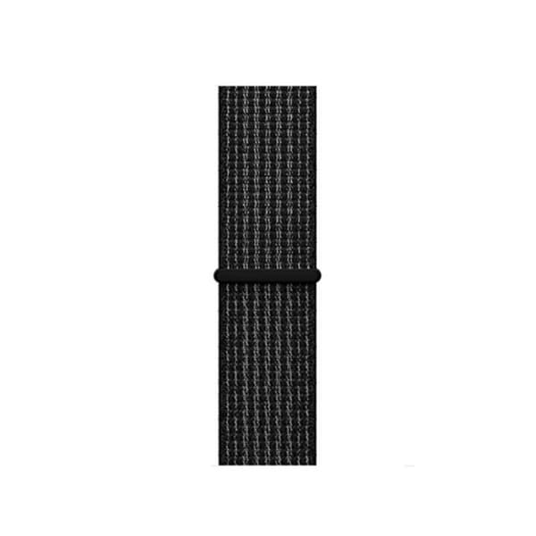 Apple Watch Series 5 40mm yksivärinen nylonkellonauha - Musta Black