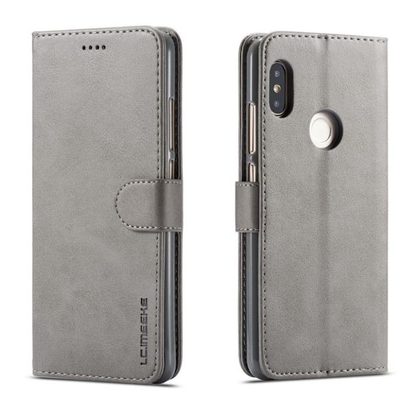 LC.IMEEKE Xiaomi Redmi NOTE 6 Pro læderetui - Grå Silver grey
