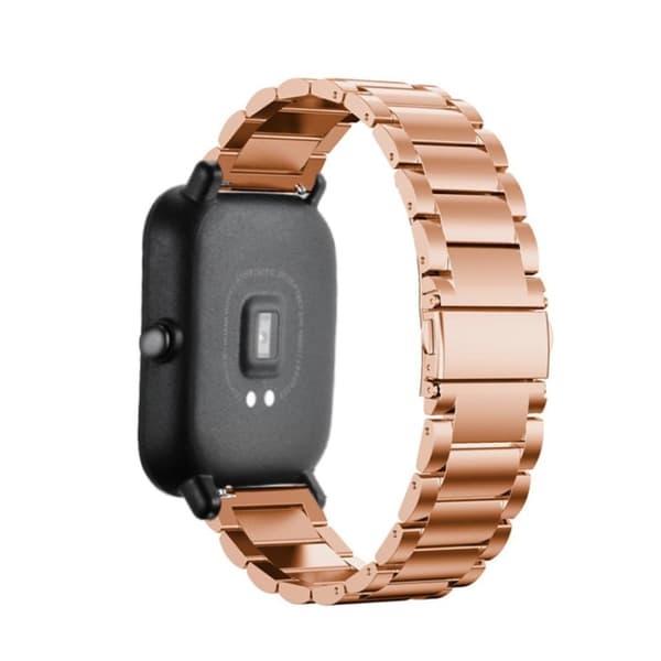 Amazfit Gts Holdbart Rustfritt Stål Klokkereim - Rose Gull Pink