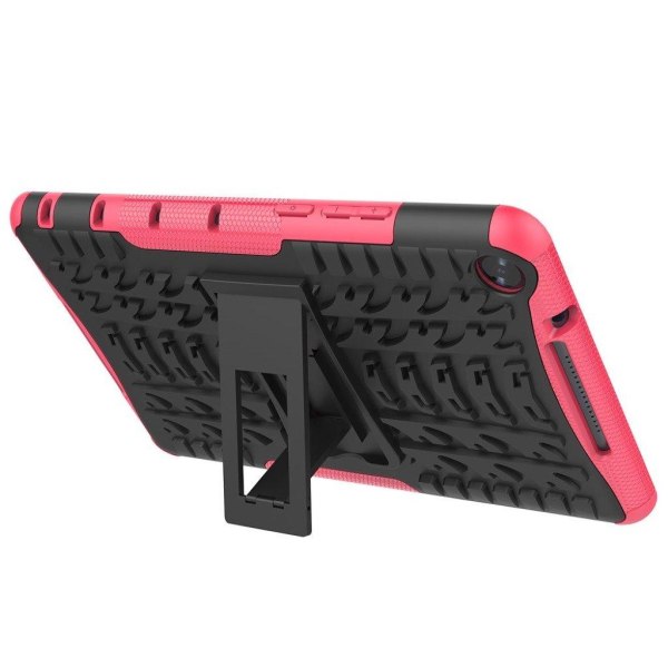 Huawei MediaPad M5 Lite 8 cool tyre pattern case - Black / Rose Svart