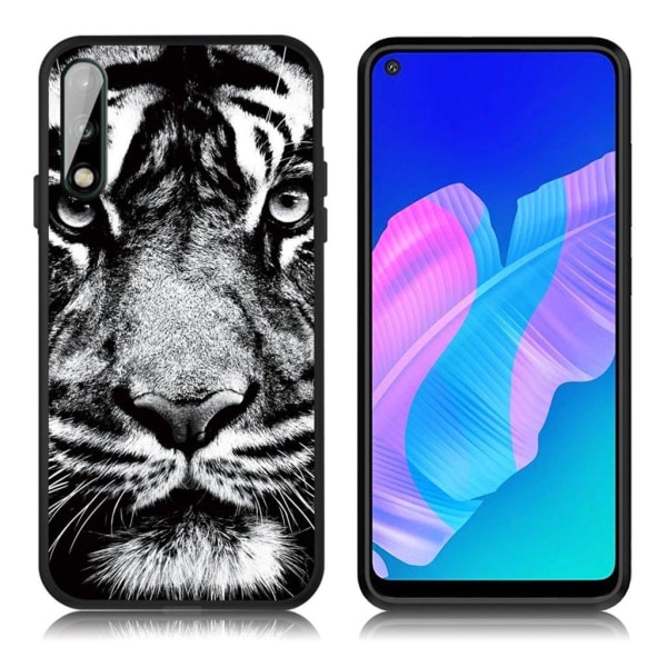 Imagine Huawei P40 Lite E Cover - Tiger Ansigt Multicolor