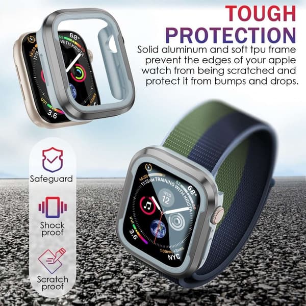 Apple Watch SE 2022 (44mm) cover i aluminiumslegering - Grå Silver grey