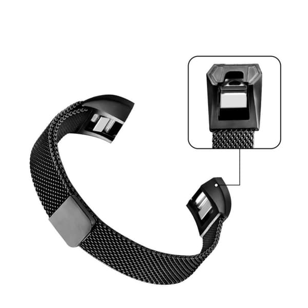 Fitbit Alta Milanese Rustfritt Stål Klokkereim - Svart Black