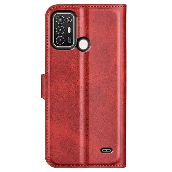 Læretui med Lommebok til ZTE Blade A52 - Rød Red