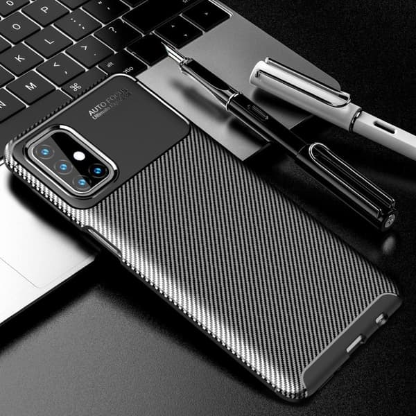 Carbon Shield Samsung Galaxy M31s skal - Svart Svart