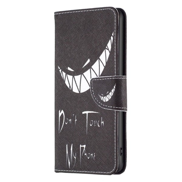 Wonderland Samsung Galaxy A04 Flip Etui - Don't Touch My Phone Black