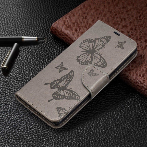 Butterfly Samsung Galaxy Note 20 flip case - Grey Silver grey